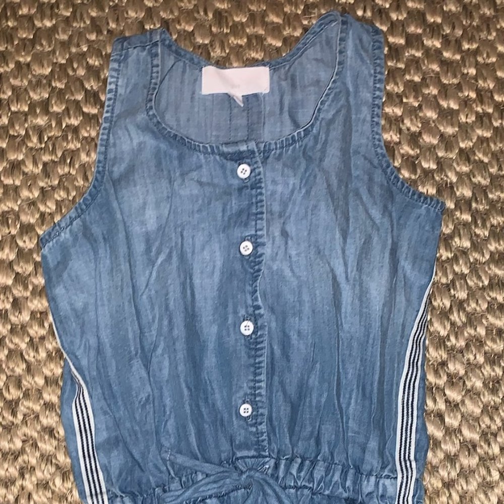 BELLA DAHL GIRLS DENIM CHAMBRAY DRESS - Picture 5 of 11